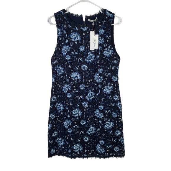 Alice + Olivia Clyde Shift Dress Lace Corn Flower